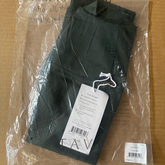 Tavi Active Pace 7/8 Tight Legging XSMALL Forest Waffle NWT - Picture 4 of 4